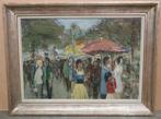 Karel HEYMANS, een drukke marktdag in Antwerpen, Antiek en Kunst, Ophalen of Verzenden
