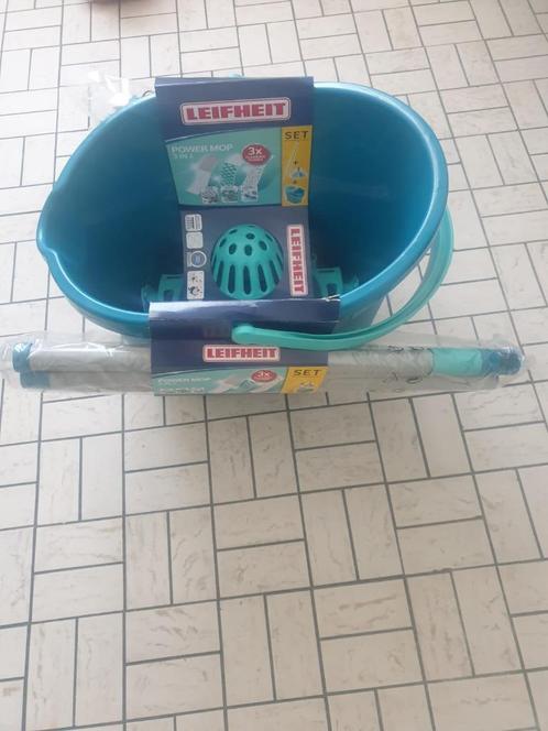 Leifheit Set Power Mop 3-en-1, Huis en Inrichting, Schoonmaakartikelen, Dweilemmer, -bak, of -wagen, Ophalen