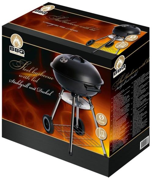 Verrijdbare Stalen Kogelbarbecue met deksel NU met Korting🌞, Tuin en Terras, Houtskoolbarbecues, Nieuw, Ophalen of Verzenden