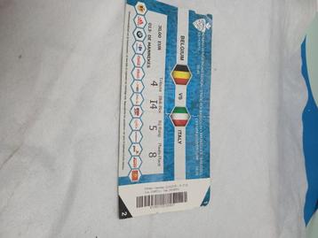 Gebruikte Voetbalticket belguim vs italie beschikbaar voor biedingen