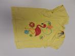geel t-shirt met flamingo Mt 86, Enfants & Bébés, Vêtements de bébé | Taille 86, Comme neuf, Enlèvement ou Envoi