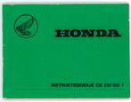 HONDA CB250/400T instructieboekje NL nieuwstaat (zeldzaam!), Motos, Modes d'emploi & Notices d'utilisation, Honda
