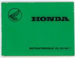 HONDA CB250/400T instructieboekje NL nieuwstaat (zeldzaam!), Ophalen of Verzenden, Honda