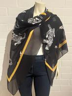 NIEUW Grote vierkante sjaal met tijgermotief voile, Ophalen of Verzenden, Nieuw, Sjaal