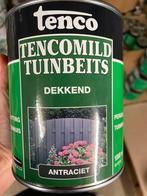 Tenco antracietgrijze dekkende beits 1liter, Tuin en Terras, Tuinmeubel-accessoires, Nieuw, Ophalen of Verzenden