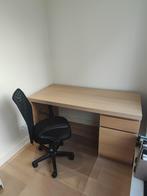 Mooie Bureau + Stoel Ongebruikt, Ophalen, Met wielen, Nieuw, Bureau