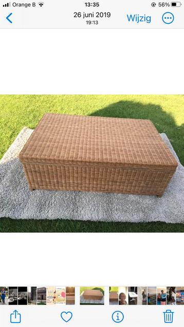 Rieten kist 1.18m op 78cm, Tuin en Terras, Ophalen, Zo goed als nieuw