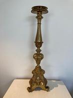 Oude kandelaar paaskaars uit kerk (88 cm), Antiek en Kunst, Ophalen, Koper of Brons