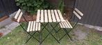Tuintafel en stoelen, Tuin en Terras, Tuinsets en Loungesets, Ophalen, Gebruikt, Hout