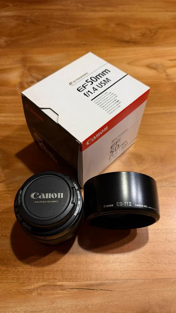 Canon EF 50mm f/1.4 USM, Audio, Tv en Foto, Foto | Lenzen en Objectieven, Zo goed als nieuw, Ophalen