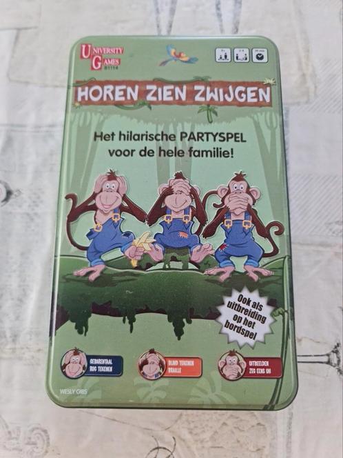 Gezelschapsspel : horen , zien en zwijgen, Hobby en Vrije tijd, Gezelschapsspellen | Kaartspellen, Ophalen of Verzenden