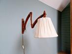Scandinavische wandlamp van teakhout met schaar, jaren 60, Antiek en Kunst, Ophalen of Verzenden