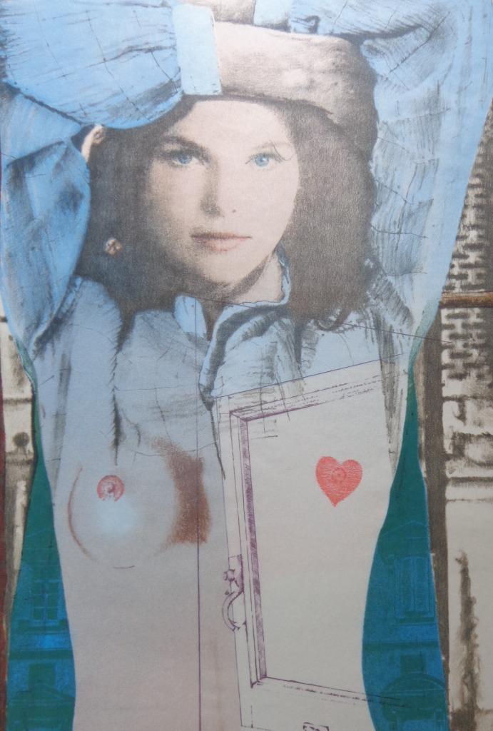 POL MARA / BONJOUR BREL / KLEURLITHO / 75x56cm / SIG / 1975, Antiek en Kunst, Kunst | Litho's en Zeefdrukken, Ophalen of Verzenden