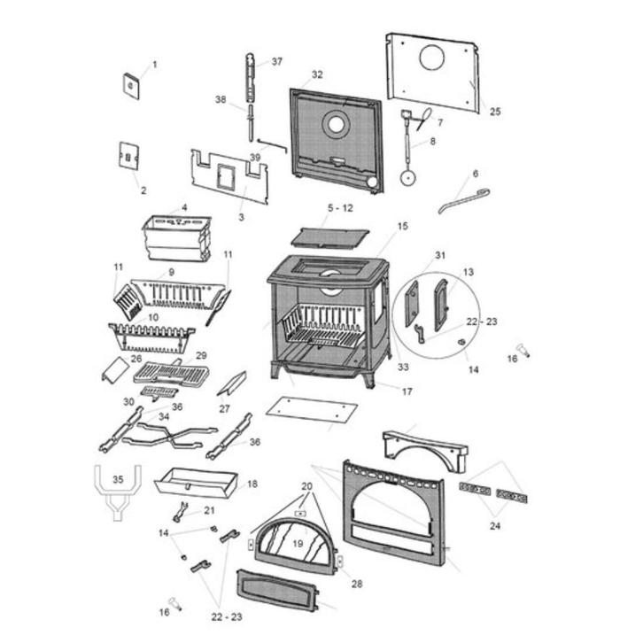 Alle wisselstukken  voor Saey Kachels, Huis en Inrichting, Kachels, Nieuw, Vrijstaand, Hout, Ophalen of Verzenden