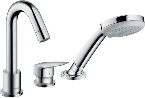 hansgrohe logis,  Set 3 Trous, Doe-het-zelf en Bouw, Sanitair, Nieuw, Bad, Inox, Ophalen of Verzenden