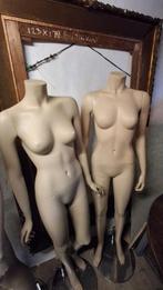 Paspop ,etalagepop, grote schilderijlijst., Antiek en Kunst, Ophalen