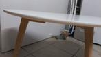 Table basses de salón blanche avec pieds en bois, Maison & Meubles, Enlèvement ou Envoi