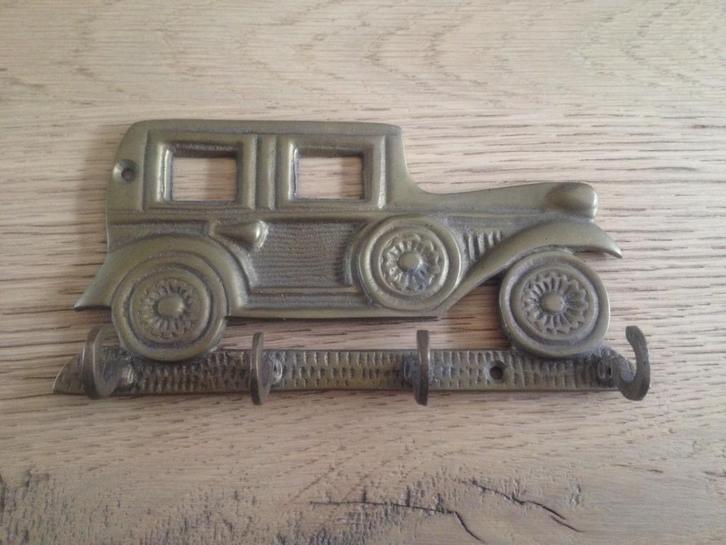 Koperen kapstok voor sleutels, vintage messing auto, Antiek en Kunst, Antiek | Brons en Koper, Koper, Ophalen of Verzenden
