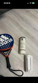 Padel racket + ballen + extra handvat, Ophalen, Zo goed als nieuw, Padelballen