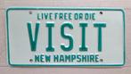 Nummerplaat New Hampshire - License Plate - Live Free or Die, Auto's, Ophalen of Verzenden, Zo goed als nieuw