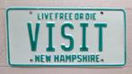 Nummerplaat New Hampshire - License Plate - Live Free or Die, Ophalen of Verzenden, Zo goed als nieuw, Auto's