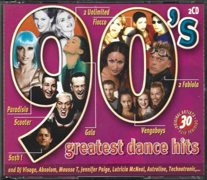2 CD Various – 90's Greatest Dance Hits, Cd's en Dvd's, Cd's | Dance en House, Zo goed als nieuw, Dance Populair, Ophalen of Verzenden
