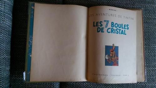 TINTIN LES 7 BOULES DE CRISTAL B2 1948 1er TIRAGE TBE, Boeken, Stripverhalen, Gelezen, Eén stripboek, Verzenden