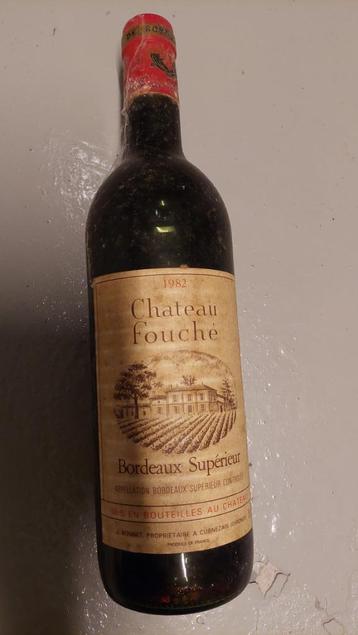wijn Bordeaux Supérieur uit 1982 "Chateau Fouché" beschikbaar voor biedingen