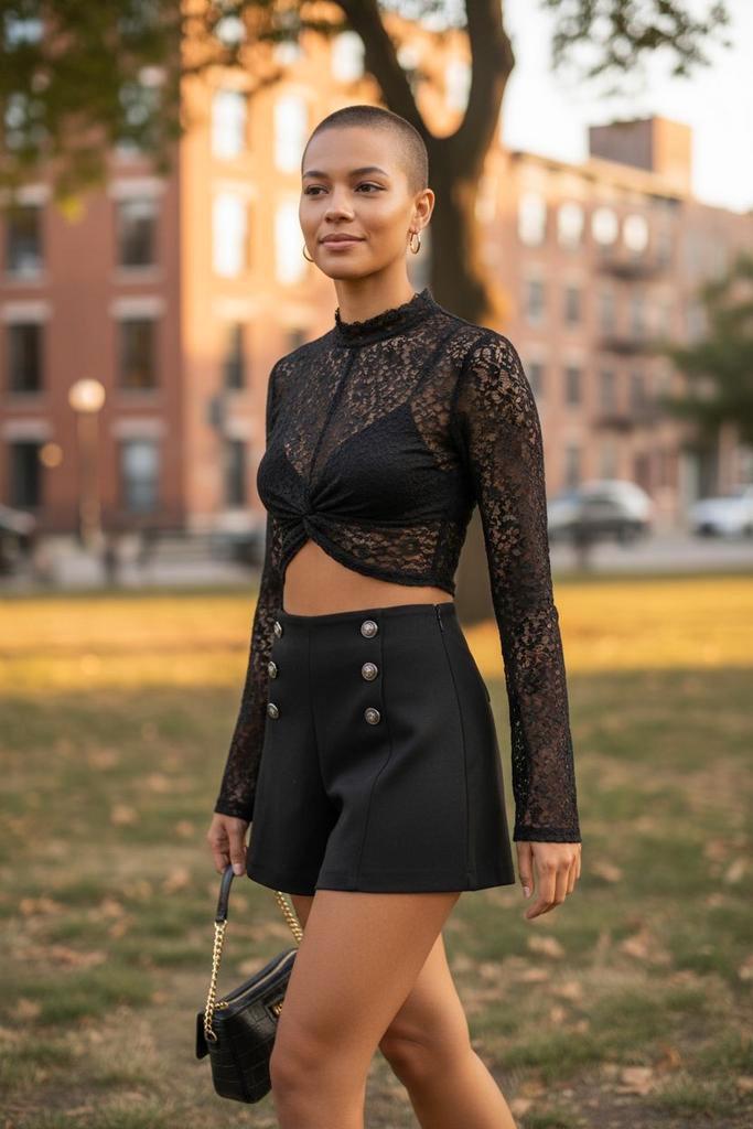 ✨️H&M Kant Crop Top Maat XS - Topstaat - BUNDELKORTING‼️✨️, Kleding | Dames, Topjes, Zo goed als nieuw, Maat 34 (XS) of kleiner