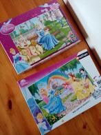 Disney : princessen  2x kinderpuzzel ( 50 - 100 stuks ), Kinderen en Baby's, Ophalen of Verzenden, Meer dan 50 stukjes, Zo goed als nieuw