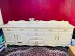 Grote vintage dressoir kast / buffetkast – crème wit, Huis en Inrichting, Ophalen, Gebruikt, Eikenhout, 200 cm of meer