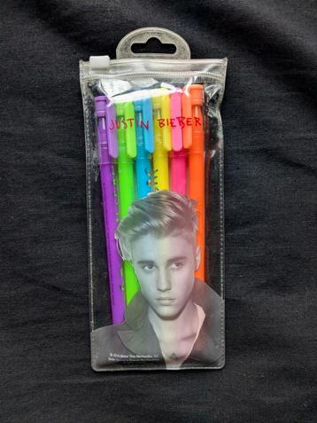 Justin Bieber gelpennen (nooit gebruikt) beschikbaar voor biedingen