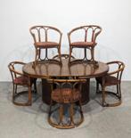 Set van 6 stoelen en tafel van bamboe, Huis en Inrichting, Ophalen