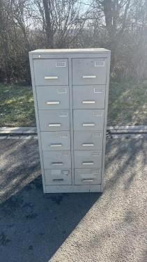 Vintage ladekast Staalmeubel, Maison & Meubles, Armoires | Commodes, Utilisé, 100 à 150 cm, Métal, Enlèvement