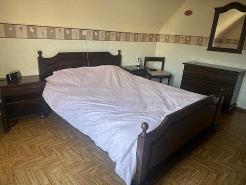 Volwaardige eiken slaapkamer, Huis en Inrichting, Slaapkamer | Complete slaapkamers, Gebruikt, Tweepersoons, Ophalen