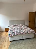 Lit boxspring, Huis en Inrichting, Slaapkamer | Boxsprings, Ophalen, Gebruikt, Beige, Tweepersoons