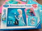 Puzzel frozen 3 puzzels, Ophalen of Verzenden, Zo goed als nieuw