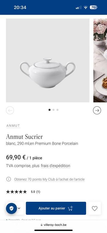 Villeroy & Boch - sucrier beschikbaar voor biedingen