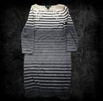 Ralph Lauren sweaterjurk — Maat S — Zwart, grijze strepen, Kleding | Dames, Ophalen of Verzenden, Ralph Lauren, Maat 36 (S), Grijs