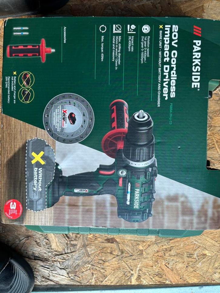 Parkside accuboormachine 20v, Doe-het-zelf en Bouw, Gereedschap | Boormachines, Nieuw, Ophalen