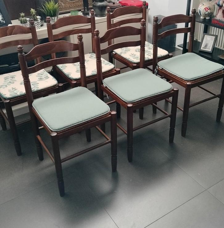 Vintage Scandinavische knopstoelen, Huis en Inrichting, Stoelen, Zo goed als nieuw, Grijs, Ophalen