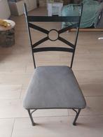 Set van 6 zwarte smeedijzeren stoelen, Ophalen, Zwart