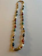 Mooie vintage collier echte steentjes, Ophalen of Verzenden, Gebruikt, Steen of Mineraal
