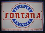 metalen reclamebord FONTANA-BRONNEN (Maarke) - 1955 - 35x33c, Ophalen of Verzenden, Zo goed als nieuw, Reclamebord