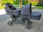 ABC Zoom tweelingbuggy complete set, Kinderen en Baby's, Overige merken, Gebruikt, Verstelbare duwstang, Combiwagen