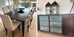 Tafel met 8 stoelen en dressoirkast, Ophalen