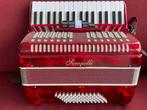 Z.g.a.n. compacte Serenelli accordeon . 72 bas ., 72-bas, Zo goed als nieuw, Met riemen, Toetsaccordeon