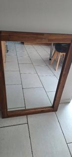 Spiegel met houten kader, Antiek en Kunst, Ophalen, Rechthoekig, 50 tot 100 cm, 100 tot 150 cm