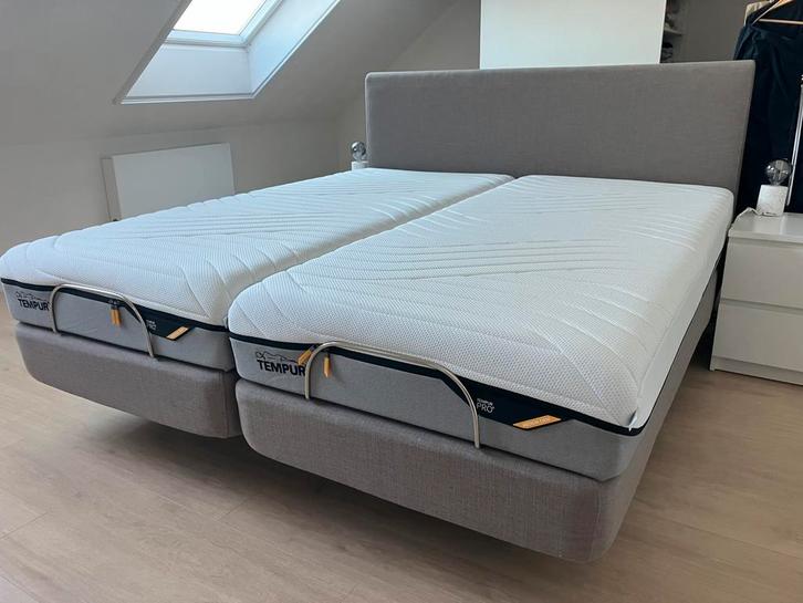 Tempur zero G elektrisch bed + 2 Tempur Pro Elite matrassen, Huis en Inrichting, Slaapkamer | Boxsprings, Zo goed als nieuw, Ophalen