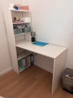 Witte bureau met geïntegreerde kast (zonder toebehoren), Huis en Inrichting, Bureaus, Ophalen, Zo goed als nieuw, Bureau